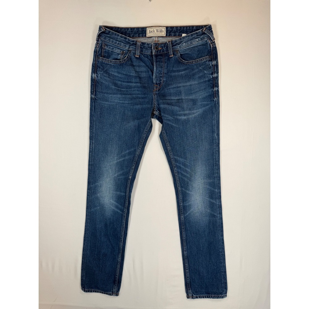 Jack Wills Jeans Blue Slim Fit Men's 30x32 Denim Casual Button Fly